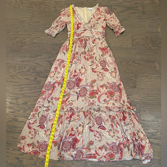 BTFL-LIFE  Floral Ruffle Maxi Dress Size Small - Picture 8 of 13